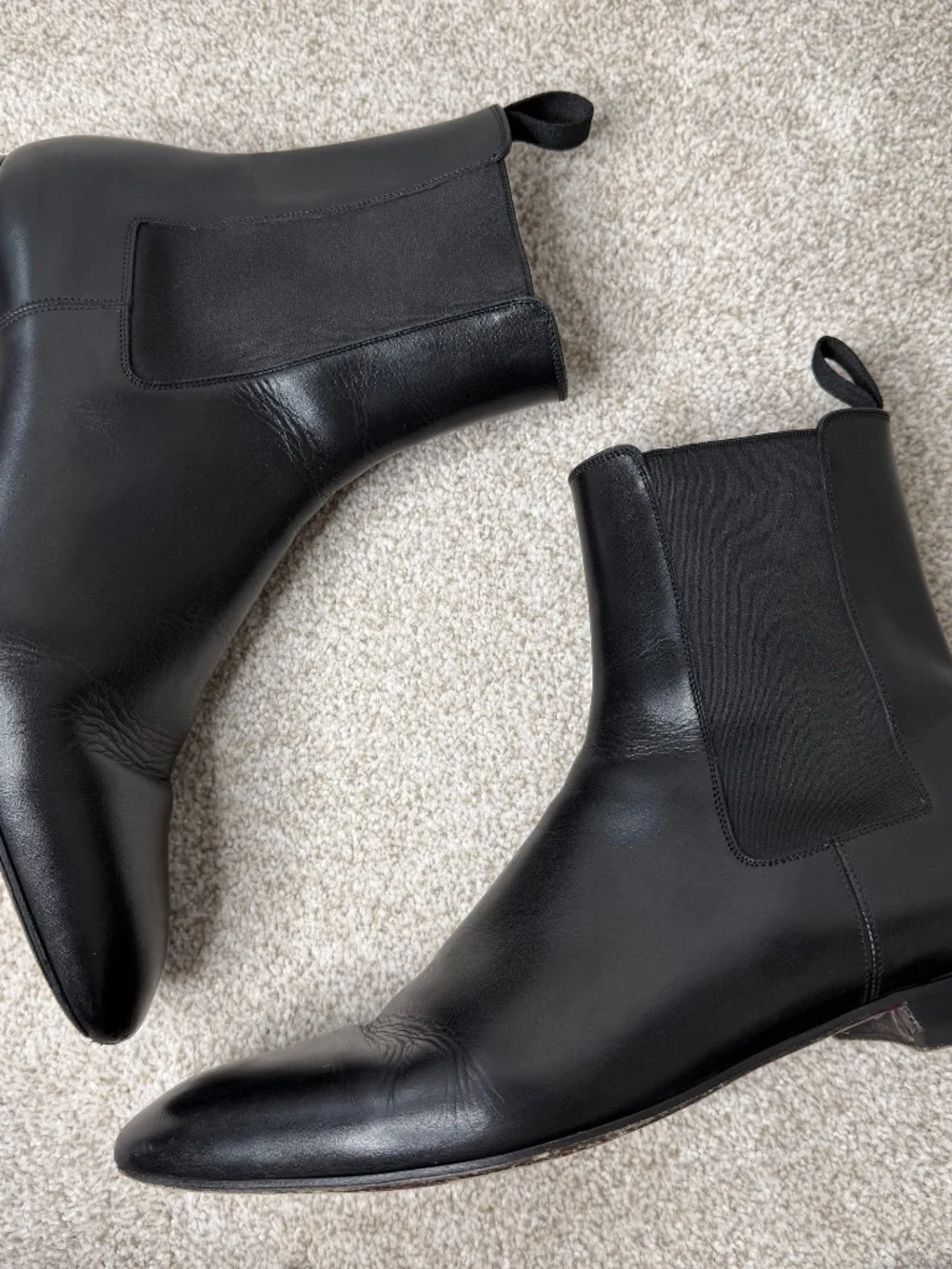 Christian Louboutin Paris Chelsea Roadie Black Leather Men’s Boots 43.5 10.5